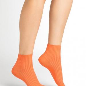 Socquettes coton unies a cotes